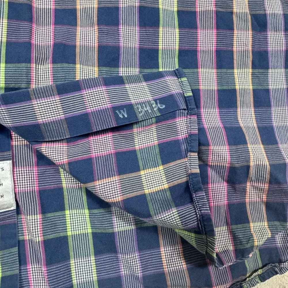 Peter Millar‎ Crown Mens Large Long Sleeve Shirt Button Down Multicolor Check